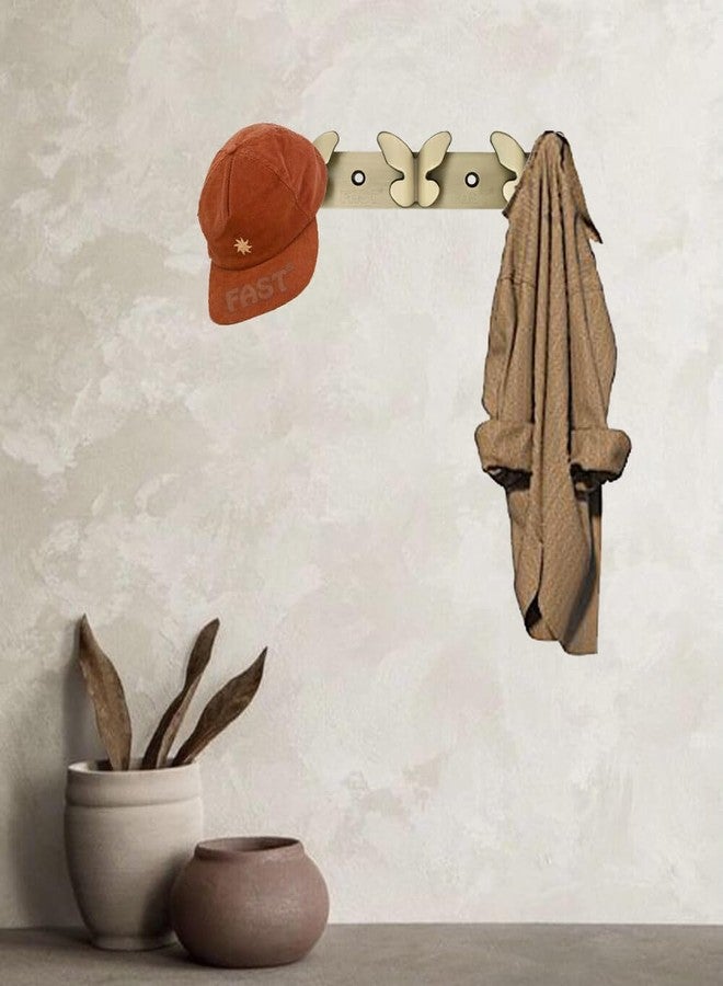 فاست خطافات فراشة قوية من النحاس العتيق لتعليق مناشف الحمام والملابس على جدار الحمام أو خزانة الملابس أو غرفة النوم أو الباب (3 خطافات تعليق) - Image 4